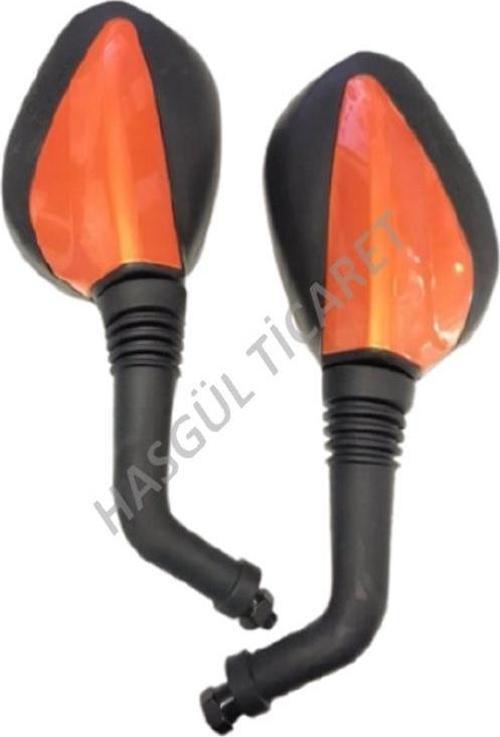 Motorsiklet Scooter Turuncu Ayna Takımı 8 mm Ayna Sağ Sol Takım