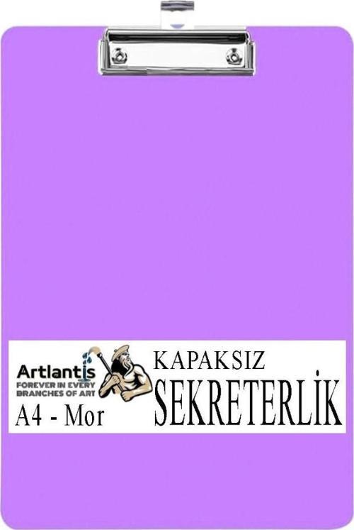 Sekreterlik Kapaksız A4 1 Adet Renkli A4 Kapaksız Sekreterlik Klipsli Metal Mekanizmalı 80 Yaprak Kapasiteli