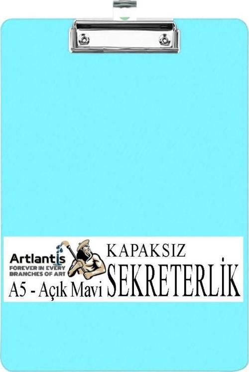 Sekreterlik Kapaksız A5 Küçük Boy 1 Adet Renkli Kapaksız Sekreterlik Klipsli Metal Mekanizmalı 80 Yaprak Kapasiteli Ofis