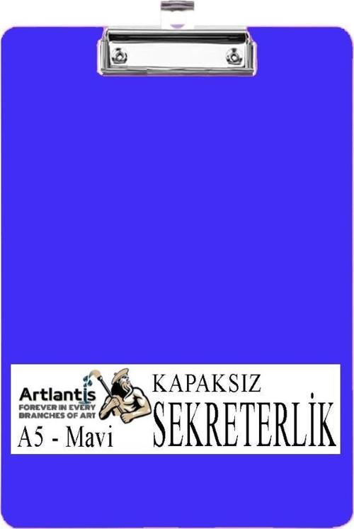 Sekreterlik Kapaksız A5 Küçük Boy 1 Adet Renkli Kapaksız Sekreterlik Klipsli Metal Mekanizmalı 80 Yaprak Kapasiteli Ofis