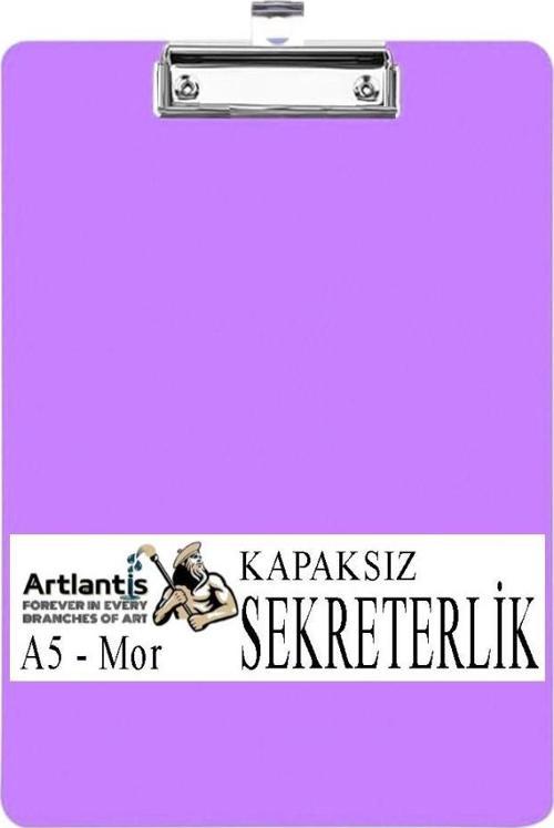 Sekreterlik Kapaksız A5 Küçük Boy 1 Adet Renkli Kapaksız Sekreterlik Klipsli Metal Mekanizmalı 80 Yaprak Kapasiteli Ofis