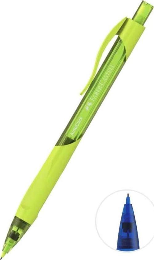 Autoclick Uçlu Kalem 0.7 mm 1 Adet Faber 07 mm Auto Click Mekanik Uçlu Kalem Canlı Renkler Versatil Kalem