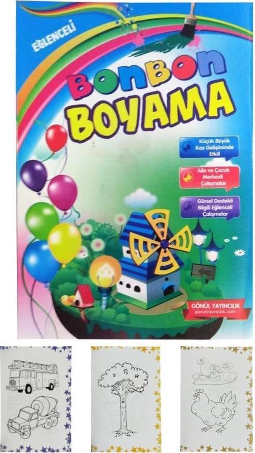 Boyama Kitabı Kalın 1 Adet 3-6 Yaşa Uygun Boyama Kitabı 64 Sayfa Çek Kopar Boya Bonbon Boyama Okul Öncesi Kreş Anasınıfı