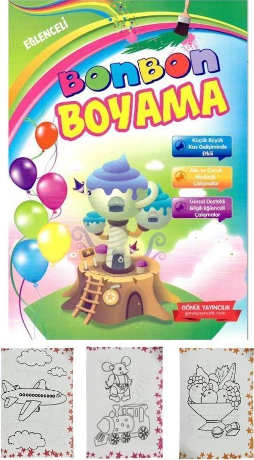 Boyama Kitabı Kalın 1 Adet 3-6 Yaşa Uygun Boyama Kitabı 64 Sayfa Çek Kopar Boya Bonbon Boyama Okul Öncesi Kreş Anasınıfı