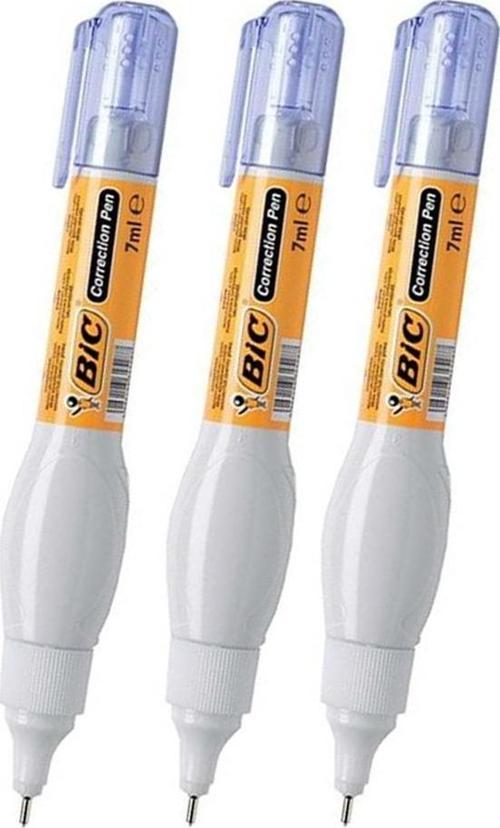 Kalem Daksil 3 Adet Bic Sıvı Düzeltme Kalemi Tükenmez Kalem Pilot Kalem Mürekkep Kapatıcı Kalem Silici Örtücü