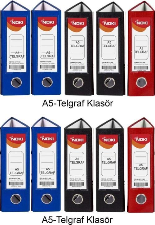 Telgraf Klasör Geniş A5 Plastik 10 Adet ( 4 mavi 4 siyah 2 kırmız )