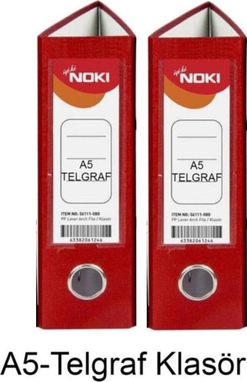 Telgraf Klasör Kırmızı Geniş A5 Plastik 2 Adet