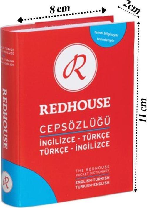 Redhouse Türkçe İngilizce Cep Sözlüğü Mavi 493 Sayfa 1 Adet 22.000 Kelime Hazneli Red House İngilizce Sözlük Mini Boy Ce
