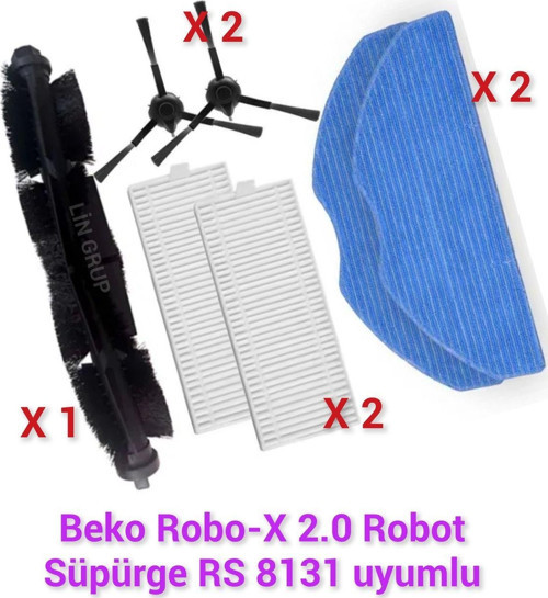 Beko Robo-X 2.0 Robot Süpürge Rs 8131 Uyumlu Yedek Parça Seti