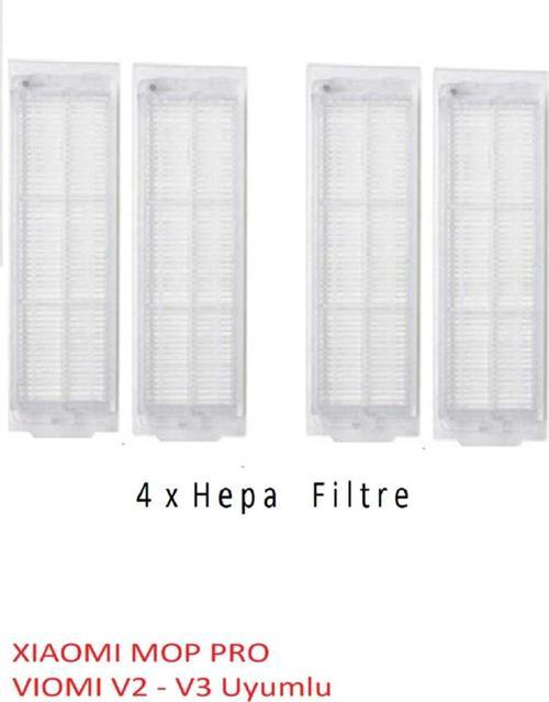 Vıomı V2 V3 - Xıaomı Mop Pro Uyumlu Hepa Filtre - 4 Adet