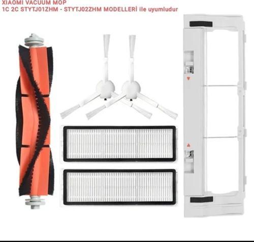 Xiaomi Vacuum Mop 1C - 2C Stytj01Zhm Stytj02Zhm Modelleri Ile Uyumlu Fırça Filtre Kapak Seti
