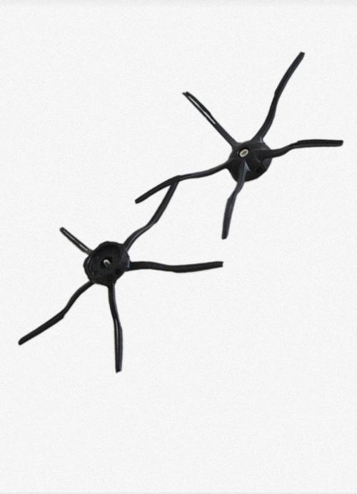 Roborock S7 Sonic Mopping S7 Max - T7 Modelleri Ile Tam Uyumlu 5 Kollu Silikon Yan Fırça 2Li Siyah