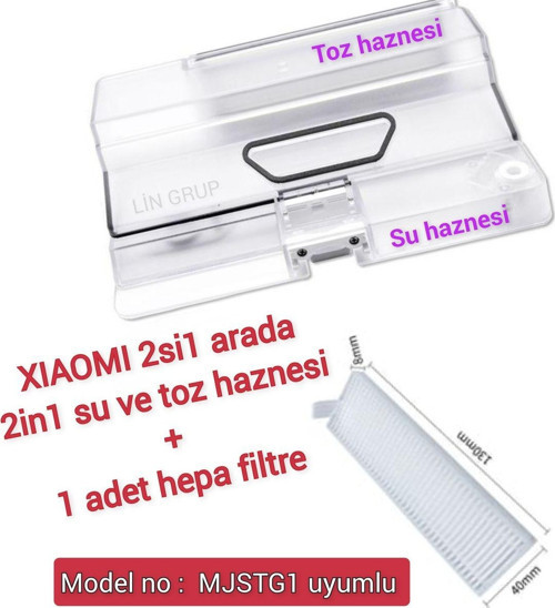Mi Robot Xiaomi Essential Mjstg1 Modeli 2Si1 Arada Su Ve Toz Haznesi