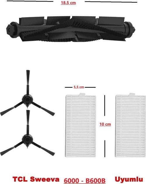 Tcl Sweeva 6000 Mopsuz Model No: B600B Uyumlu Yedek Parça Seti