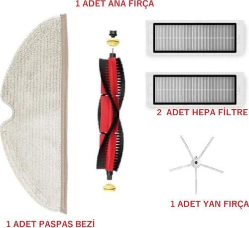 Roborock S5 Max S6 Maxv  S6 Pure Uyumlu Yedek  Parçaları Filtre Fırça Paspas