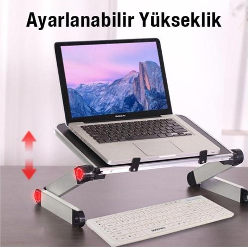 Katlanabilir Dizüstü Bilgisayar/ Laptop Tablet Standı Fanlı