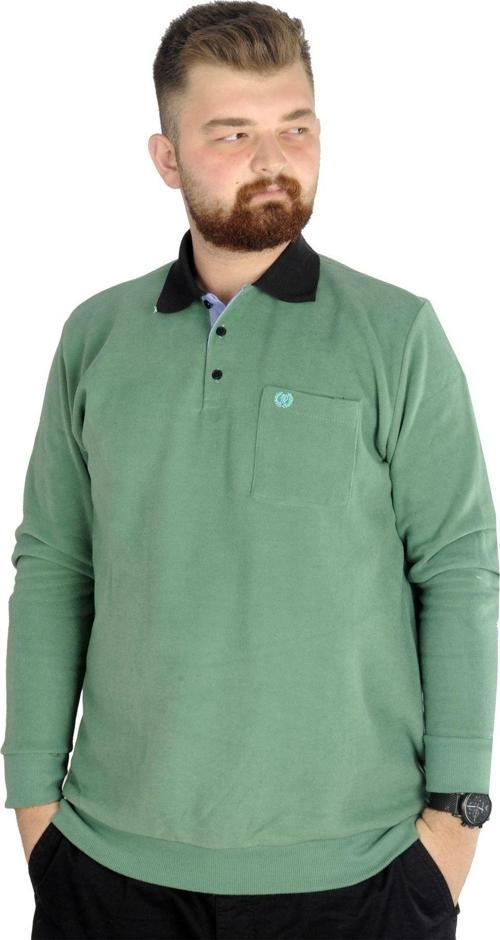 Erkek Sweat Polo Cepli Selanik Basic 20441 Çağla