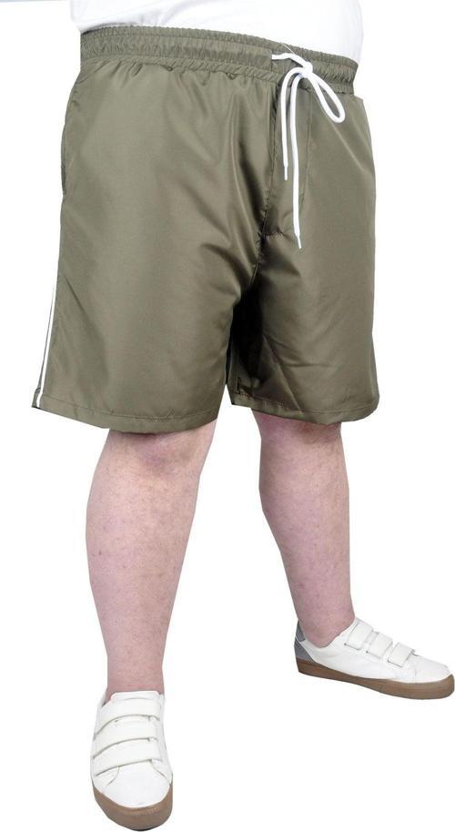 Büyük Beden Deniz Şortu White Line 21451 Haki