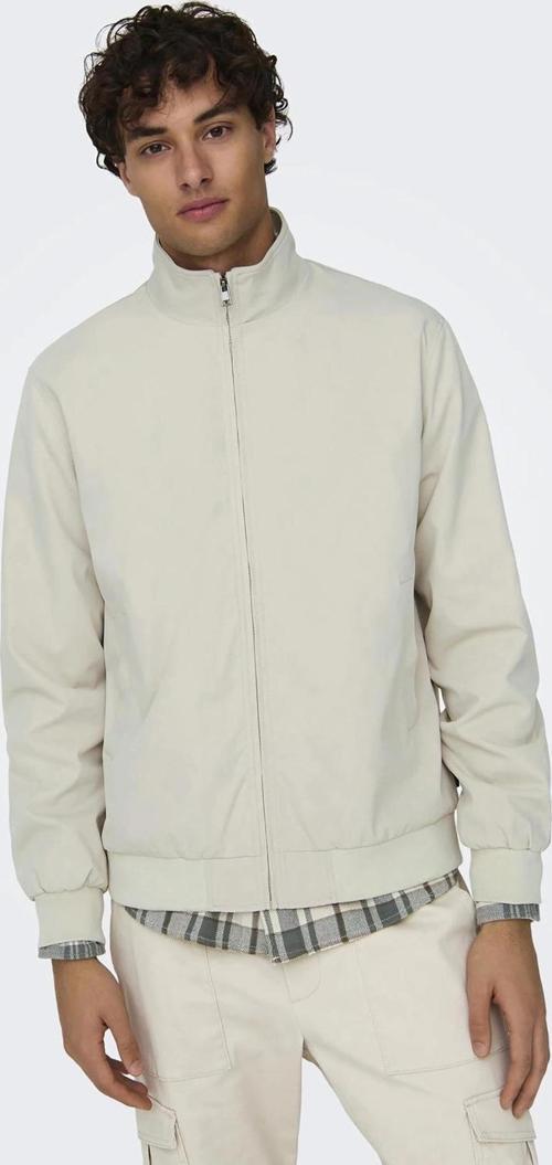 Erkek Onsalexander Dik Yaka Fermuarlı Mont 22027613 Taş