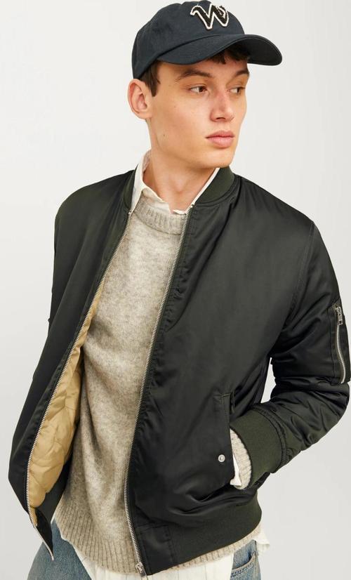 Erkek Jjocean Bomber Ceket 12256857 Haki