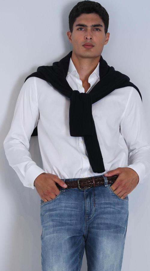Erkek Danıel Basic Slim Fit Gömlek 112010640 Beyaz