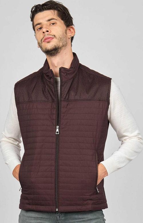 Erkek İçi Kürklü Cep Detaylı Yelek 492908 Bordo