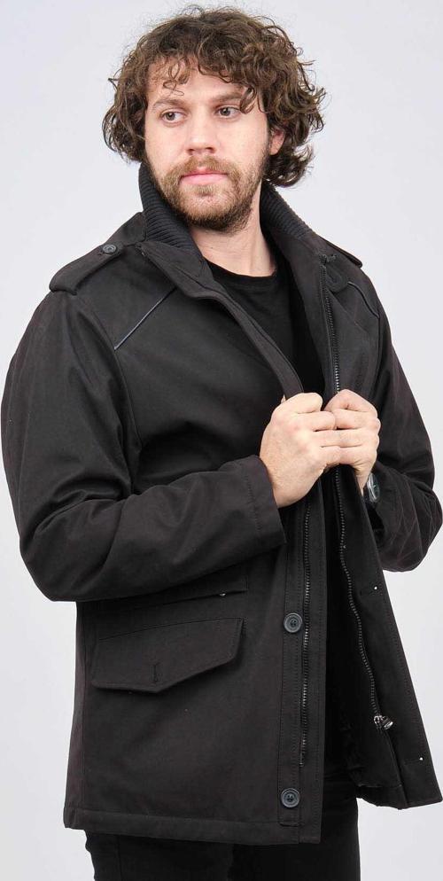 Erkek Dik Yaka Omuz Apoletli Kaban 0620592 Lacivert