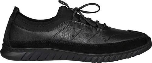 Erkek Hakiki Deri Sneaker Ayakkabı 13229 Siyah
