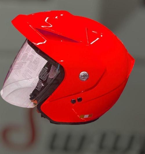 707 Açık Yarı Camlı Elektrikli Bisiklet Motosiklet Scooter Kaskı XL Beden Kırmızı