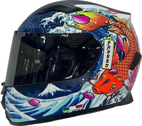 820 Full Face Aynalı Vizör Kapalı Motosiklet Kaskı XL Beden Dakar 5