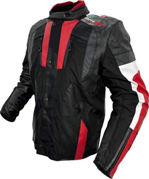 2001077 Simurg Deri Full Koruma Mevsimlik Motosiklet Montu 2XL Beden Siyah