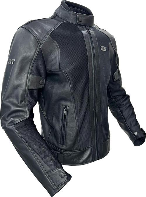 2002003 Black Panther Hakiki Deri Full Koruma Mevsimlik Motosiklet Montu M Beden Siyah