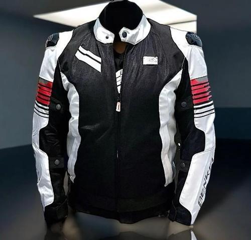 Xbyc 592 Benkıa Kaıto Full Koruma Yazlık Motosiklet Montu 2XL Beden Siyah Beyaz