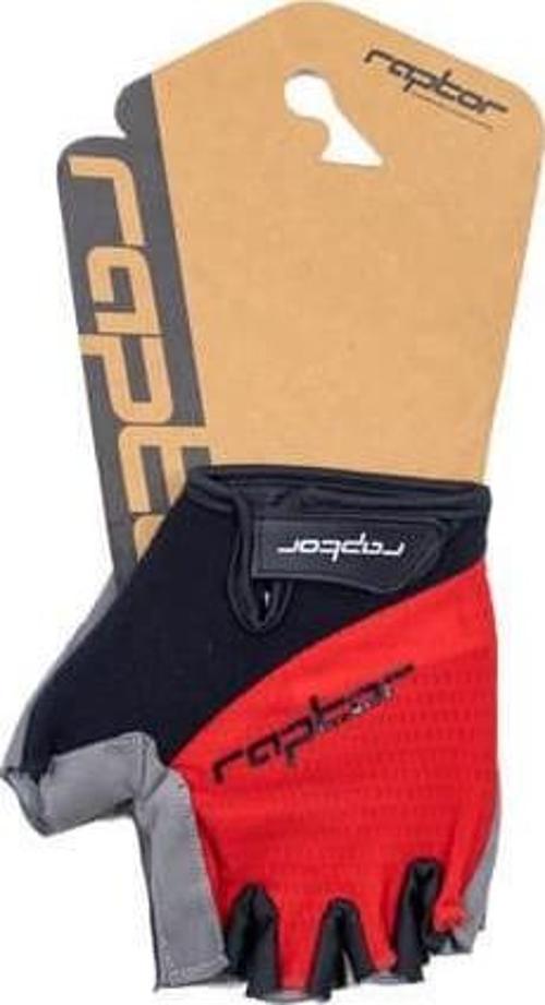 Raptor Cırtlı Eldiven Kısa Parmak Bisiklet Eldiveni MTB Yarım Parmak Eldiven XL Beden Kırmızı