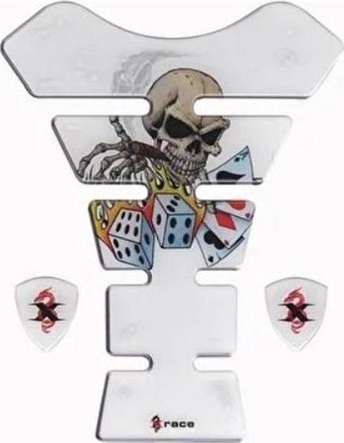 Xrace TX 02 Gambit Skull Gaz Yakıt Tankı Depo Koruyucu Kuru Kafalı Tankped