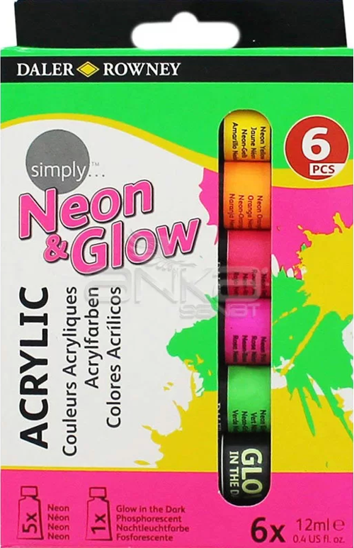 Simply Akrilik Boya 6lı Set Neon-Glow