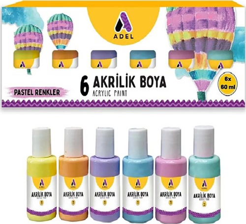 Akrilik Boya 60x6 Pastel Renk