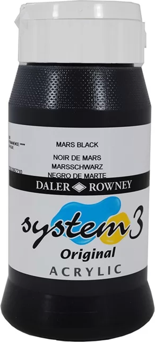 System 3 Akrilik Boya 500ml 036 Mars Black
