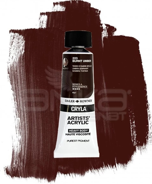 Cryla Artist Akrilik Boya 75ml 223 Burnt Umber Seri A