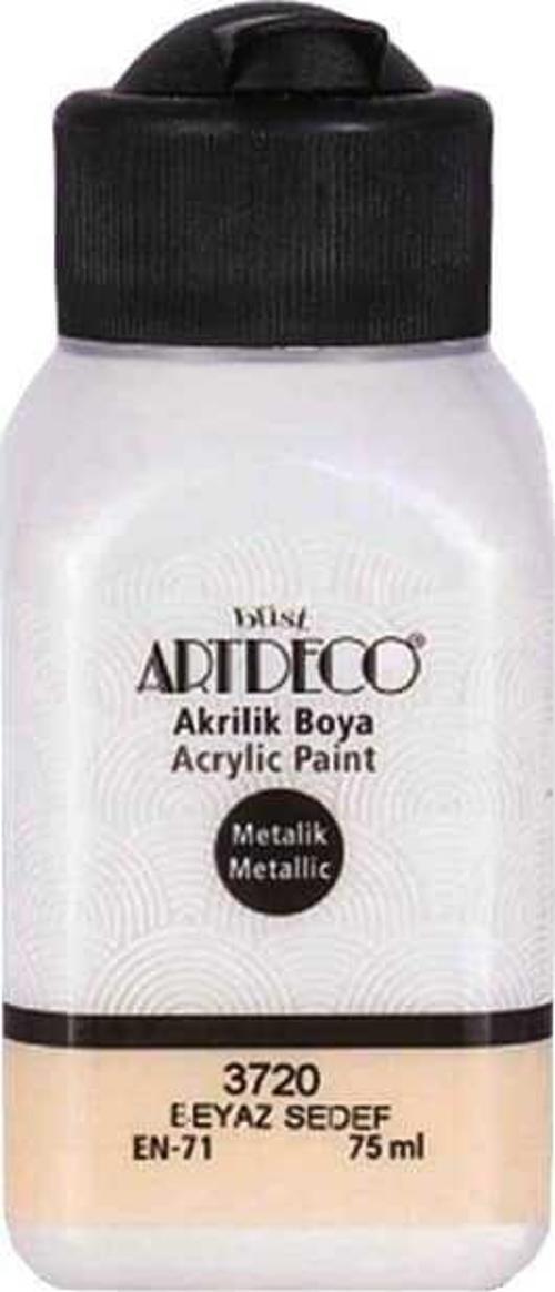 Akrilik Boya Metalik 75 ml Beyaz Sedef