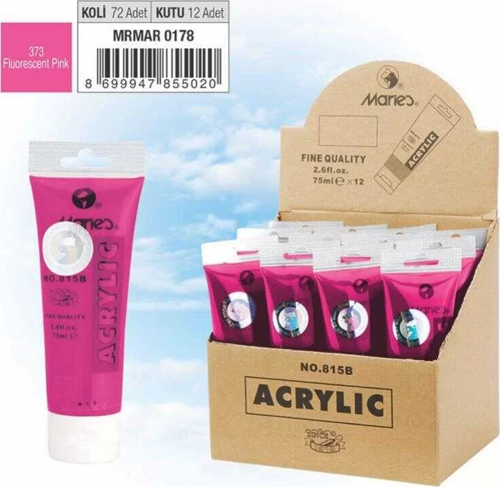 Akrilik Boya 75ml Fluorescent Pink