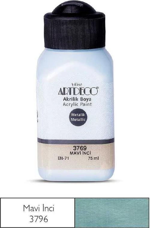 Akrilik Boya Metalik 75 ml Mavi İnci
