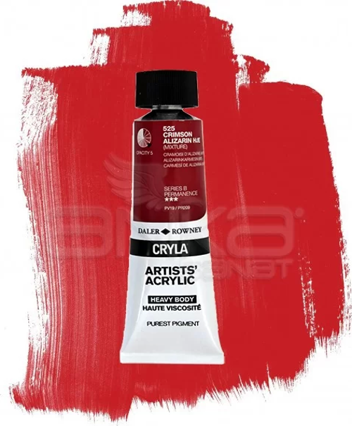Cryla Artist Akrilik Boya 75ml 525 Crimson Alizarin Hue Seri B