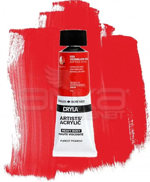 Cryla Artist Akrilik Boya 75ml 588 Vermilion Hue Seri B