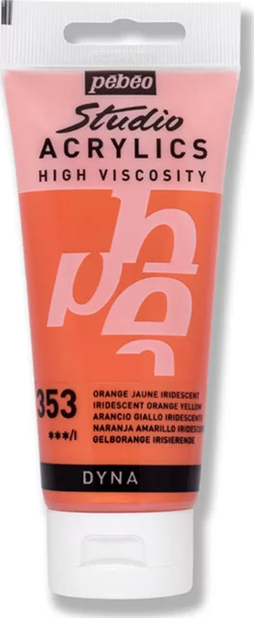 Studio Akrilik Boya 353 İridescent Orange Yellow 100ml