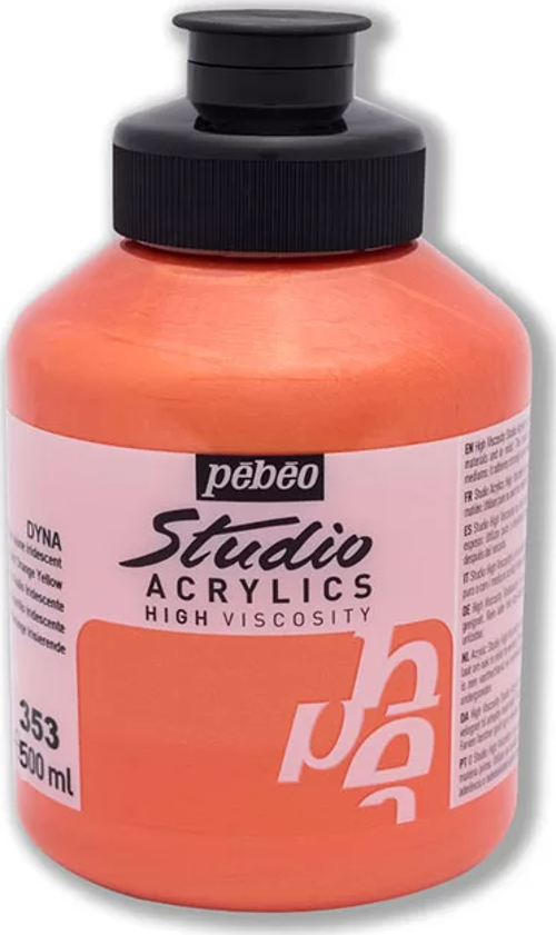Studio Akrilik Boyaa 353 İridescent Orange Yellow 500ml