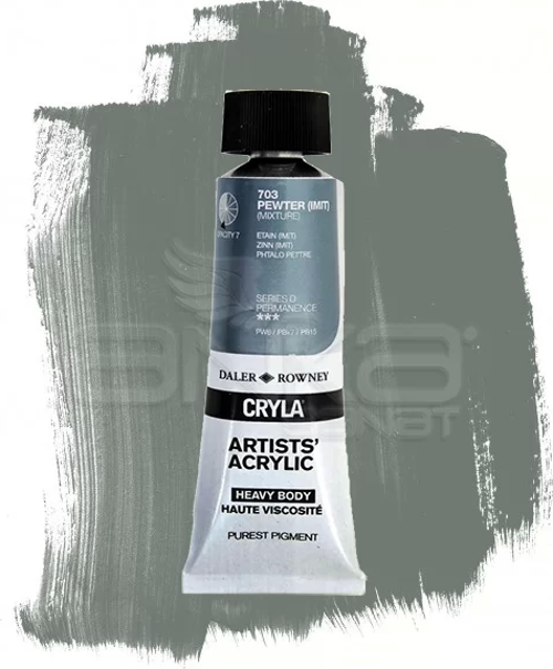 Cryla Artist Akrilik Boya 75ml 703 Pewter Seri D