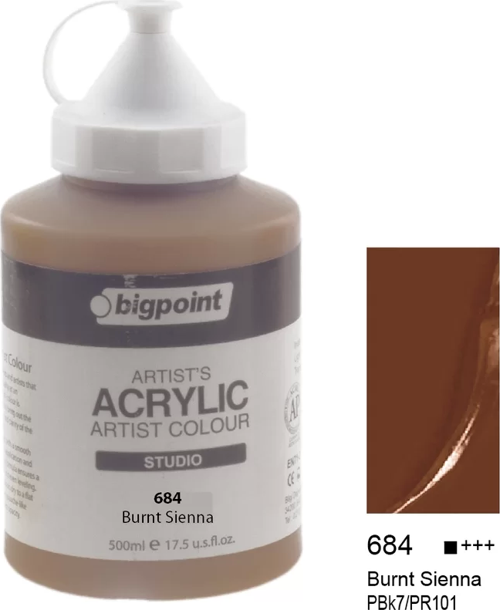 Akrilik Boya 500 ml Burnt Sienna 684