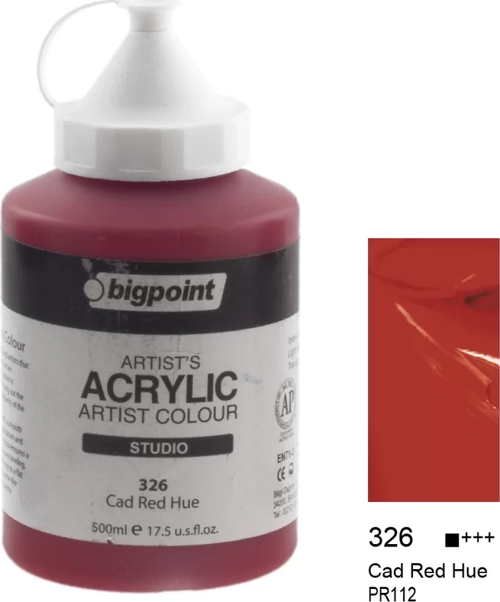 Akrilik Boya 500 ml Cad Red Hue 326