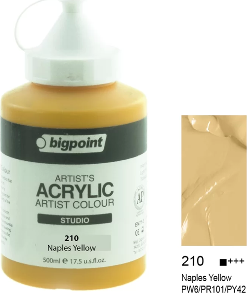 Akrilik Boya 500 ml Naples Yellow 210